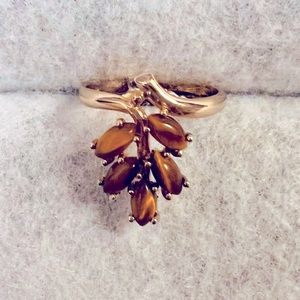 Vintage tiger eye ring size 7
